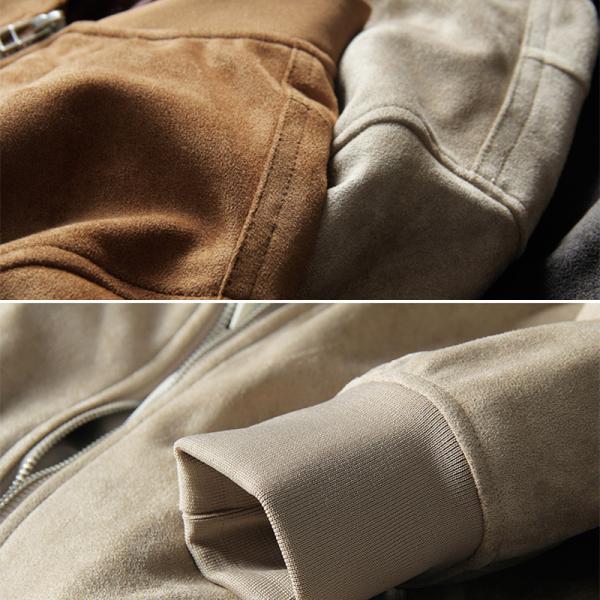 Куртки бомбардировщика застежка-молнии кожи замши хлопка изготовленного на заказ логотипа изготовителя фабрики OEM причинные тонкие подходящие вверх