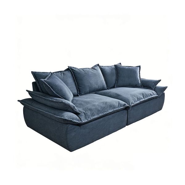 Compression Vacuum Sofa Set Home Furniture Modular Modern Luxury Corduroy 3 Seater Sponge Couch Living Room Frameless Sofa