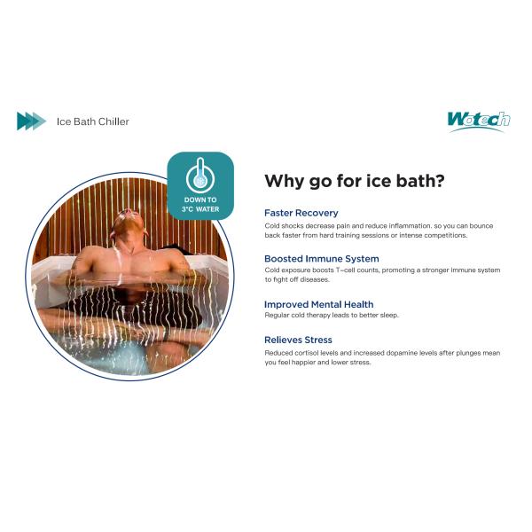 Air Source Heat Pump Eco Friendly R32 Portable Ice Bath Cold Plunge Chiller For Hotel