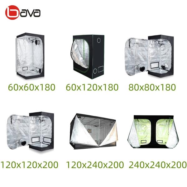 1680D Reflective Fabric Plant Grow Box 60x60/60x120 Garden Grow Tent Kit with Observation Window, Removable Tray