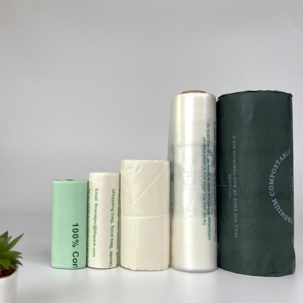 Saco de camiseta biodegradável em rolo feito de material PBAT para embalagens ecológicas