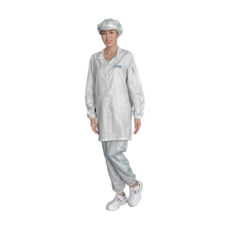 Coverall esd одежд ткани Esd полиэстера изготовления esd одеяние чистой комнаты Washable противостатическое противостатическое