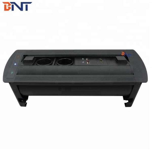 USB / RJ45 / VGA Rotating Power Socket Tabletop Interconnect Box