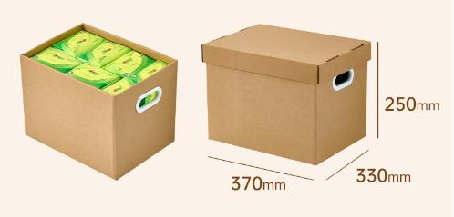 Spot Kraft paper Corrugated Cardboard Shipping Box with Large Capacity Moving and Packing Storage Clothes Toys Miscellaneous Items Sorting with Lid Boxes