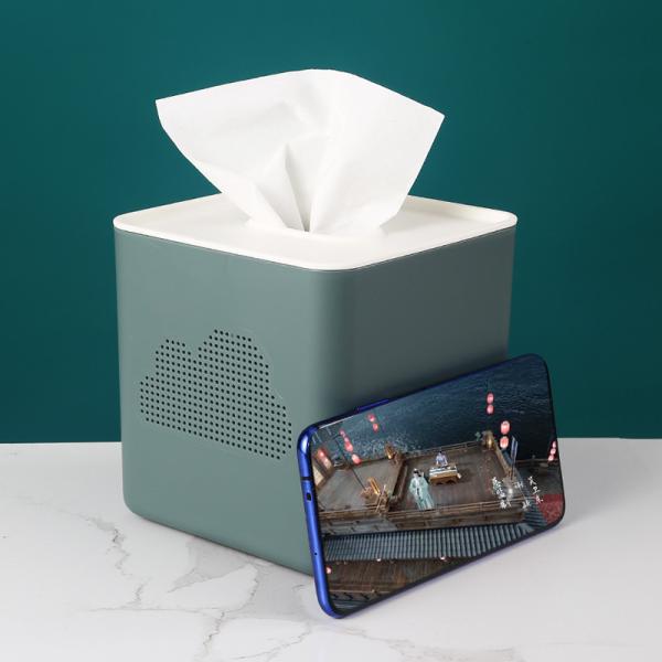 159g Plastic PP Square Bedroom Paper Tissue Box Non Burr 13cm