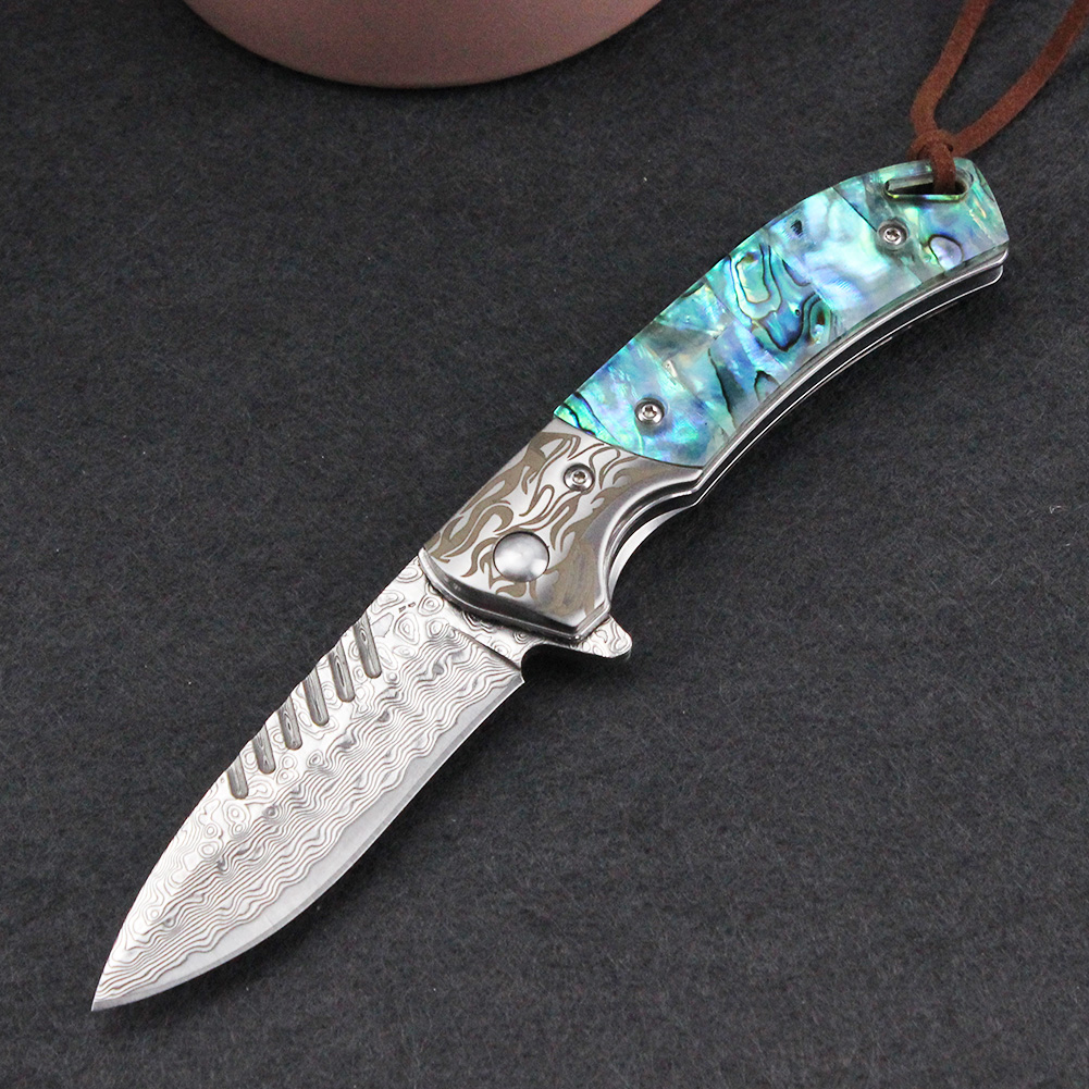 GT-DC376 Goods Immediately Damascus Tactical Knife Camping Knife for Folding Knife Tunafire