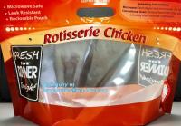 Le poulet chaud de sac d'épicerie tiennent le sac de poche, sac congelé transparent mat d'emballage du poulet BOPP/CPP, sac chaud de poulet
