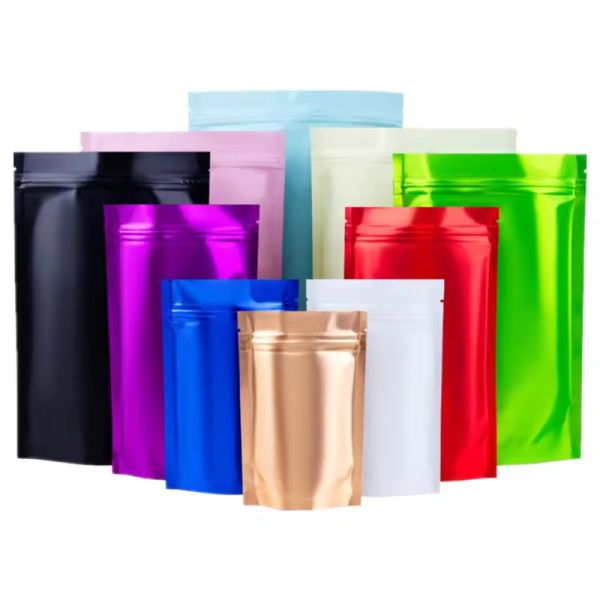 Custom Printed Resealable Multicolor Aluminum Foil Bags Food Packaging Bag Stand up Pouch for Food Packaging