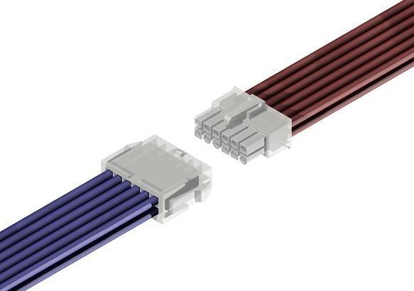 10 Poles Wire Harness Cable Assembly Wire 380mm UL1571 AWG 26 Black / Red