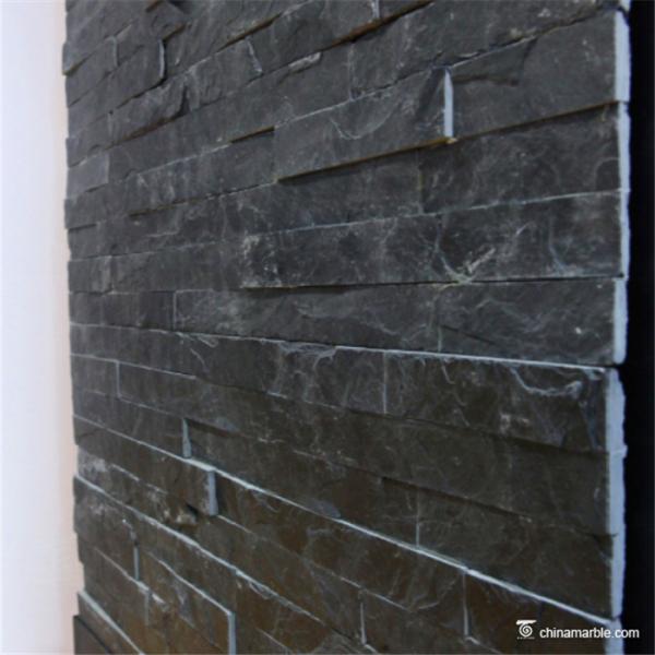 Black Color Slate Culture Stone Panel Decorative Wall Materials No Radiation