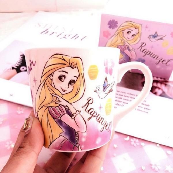 Cartoon Porcelain Ceramic Coffee Cups For Student Milk Juice Tea OEM ODM