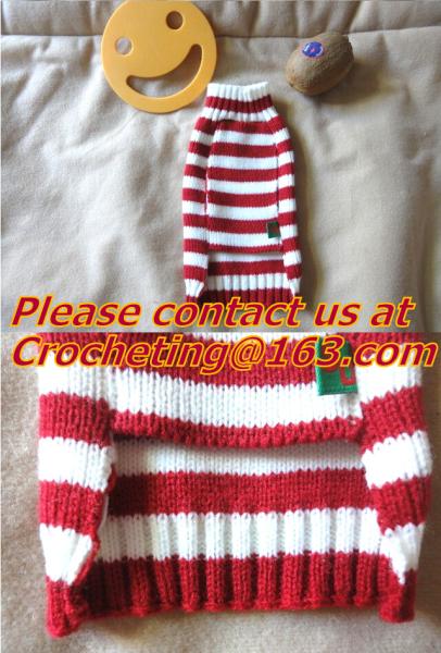 Dog snowflake pattern jacquard sweater, sweaters, crochet Pet Sweater, knit dog sweaters