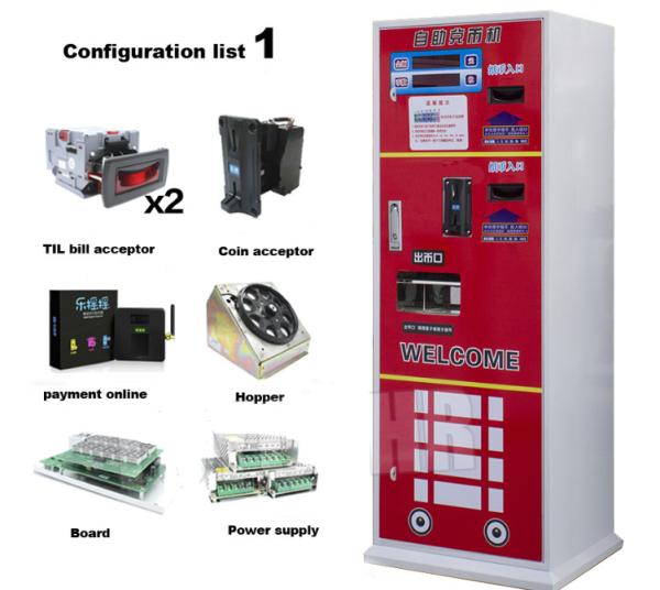 Cinema Arcade Game Machine Parts Metal Cabinet ATM Currency Paper Bill Token Coin Exchanger