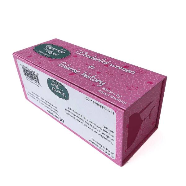 O luxo imprimiu a caixa de presente rígida cor-de-rosa do cartão com fechamento magnético
