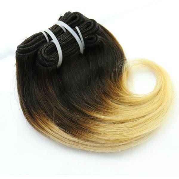 8A Grade 8 Inches Ombre Color Snail Curl   Brazilian Human Hair Sew In Weave