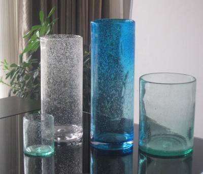 Vaso de vidro decorativo da cor sólida grossa feito a mão da parede
