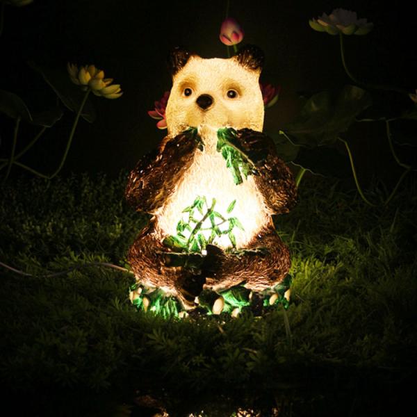 LED panda lights resin waterproof landscape lamp translucent animal outdoor park lawn lamp