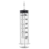 300 ml de seringue jetable à volume clair en PVC durable et sûr largement utilisée dans les laboratoires scientifiques