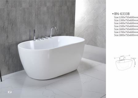 1200MM Oval Shower Bathtubs Center Toe Tap Drain Color Matched Freestanding Air Bubble Tub