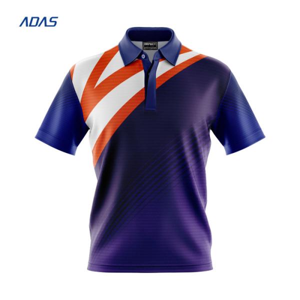 OEM Weaving 100% Polyester T Shirts Sublimation Spandex Polo For Golfers