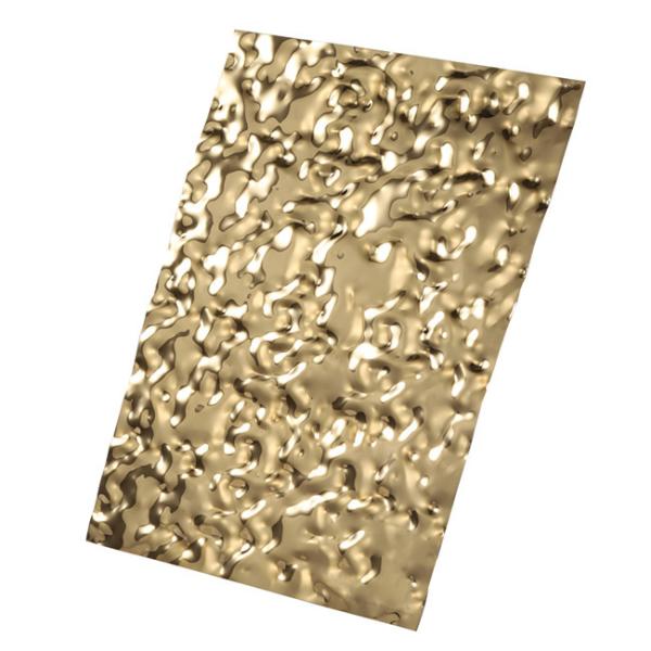 Colored Super Mirror Water Ripple Stainless Steel Sheet Brushed PVD Coating