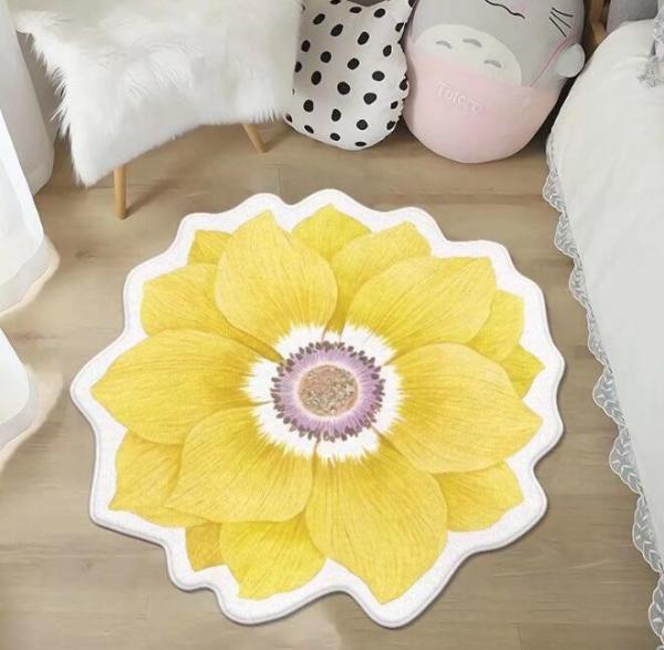Irregular Living Room Floor Carpets Gold Diamond Velvet Flower Bedroom Sofa Floor Carpet