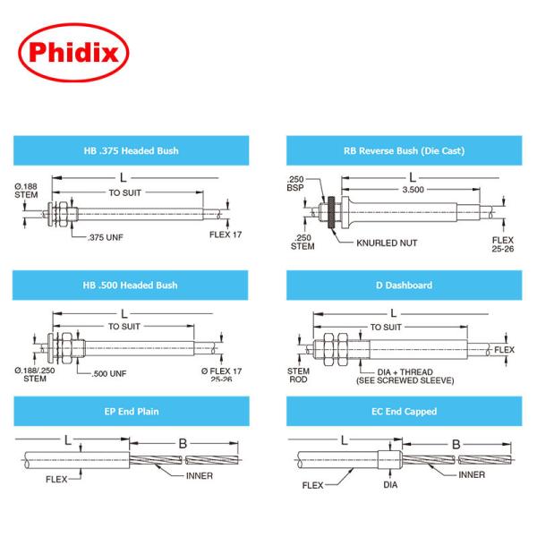 High Tensile Industrial Control Cables Pull Only T Flex Control Cable Assembly