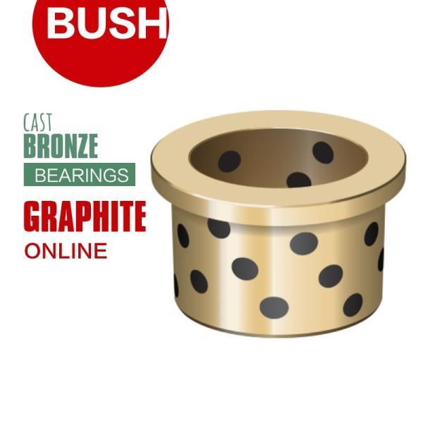 Brass High Strength Flange Embedded Graphite Plugged Bushings Mating Housing Shaft Tolerance