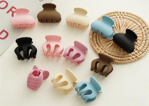 Colorful Matting resin girls hairclip basic practical accessories Japanese Korean women OEM logo