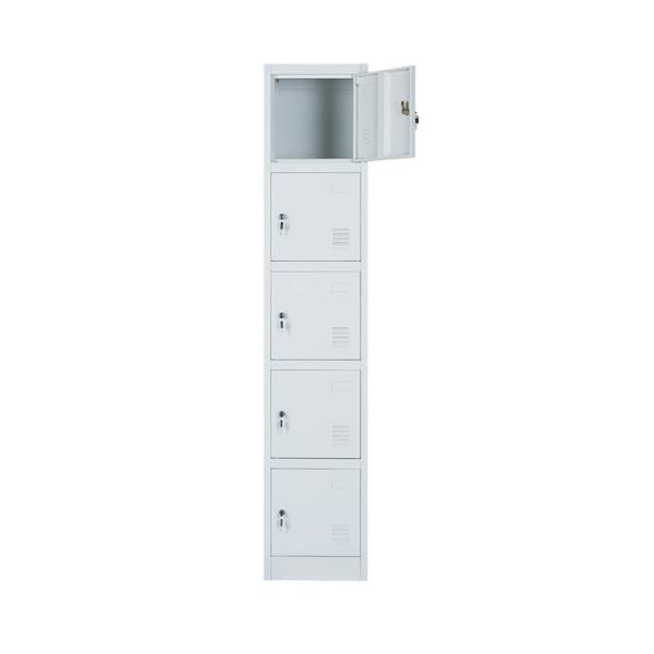 5 Doors Structure Steel Wardrobe Locker For Home / Office