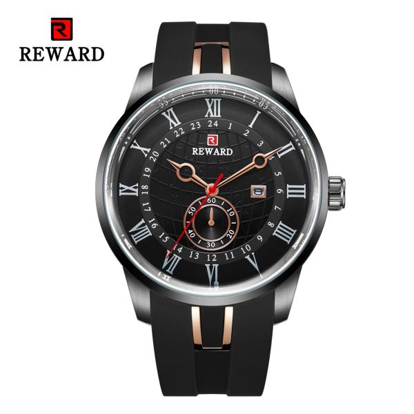 Alloy Sporty Mens Watches , Durable Mens Bracelet Watches With Silicone Strap