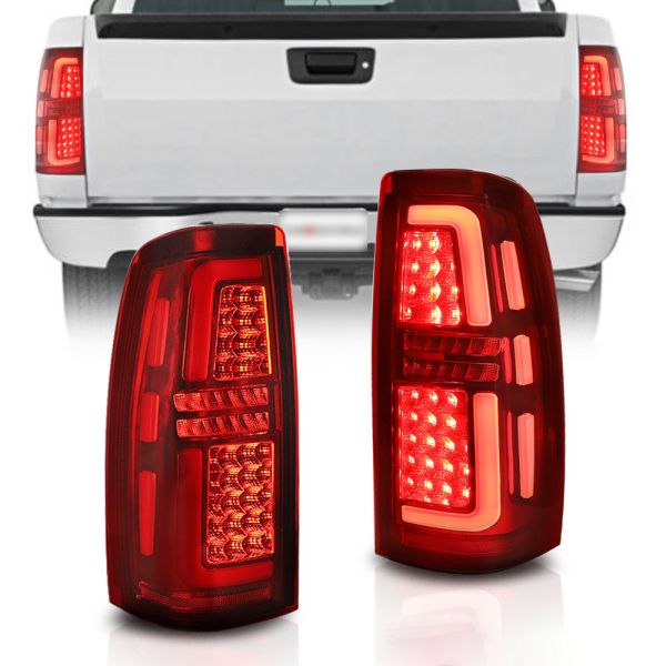Demillon Advanced Car Led Red Tail Lights 1999-2006 for Chevrolet Silverado Modified Brake Lights Taillights