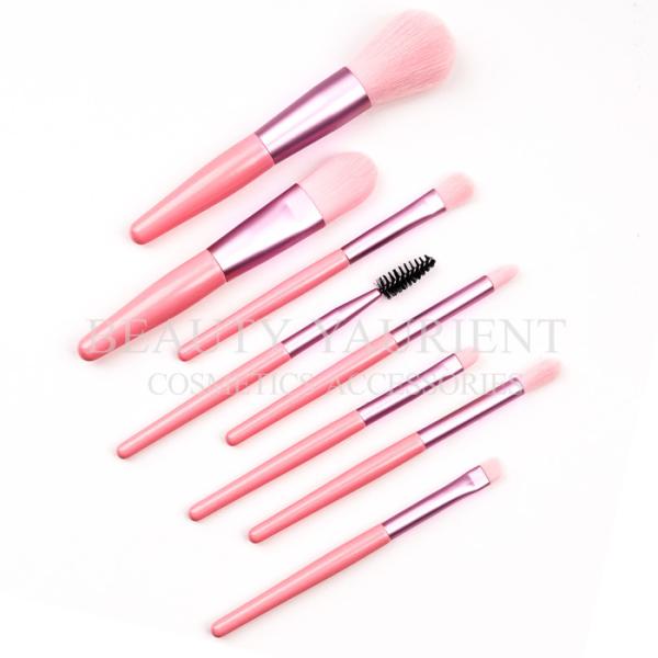 Anti Bac 8 Piece Makeup Brush Set  PBT Hair Travel Makeup Brush Set