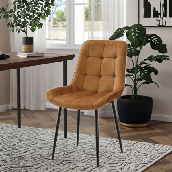 Dining Room Chair Italian Design Metal Nordic Modern Luxury Fabric Upholstered Velvet Dining Chairs for Bar Salon
