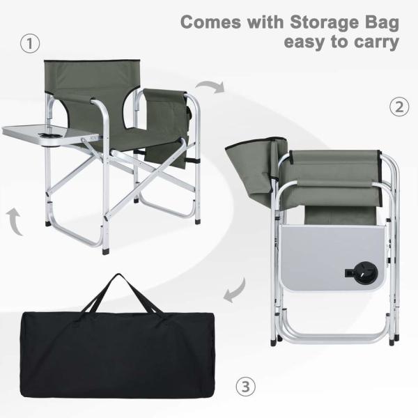 Promotional Folding Lightweight Aluminum Dining Director Chair Adjustable Outdoor Foldable Metal Director Chairs