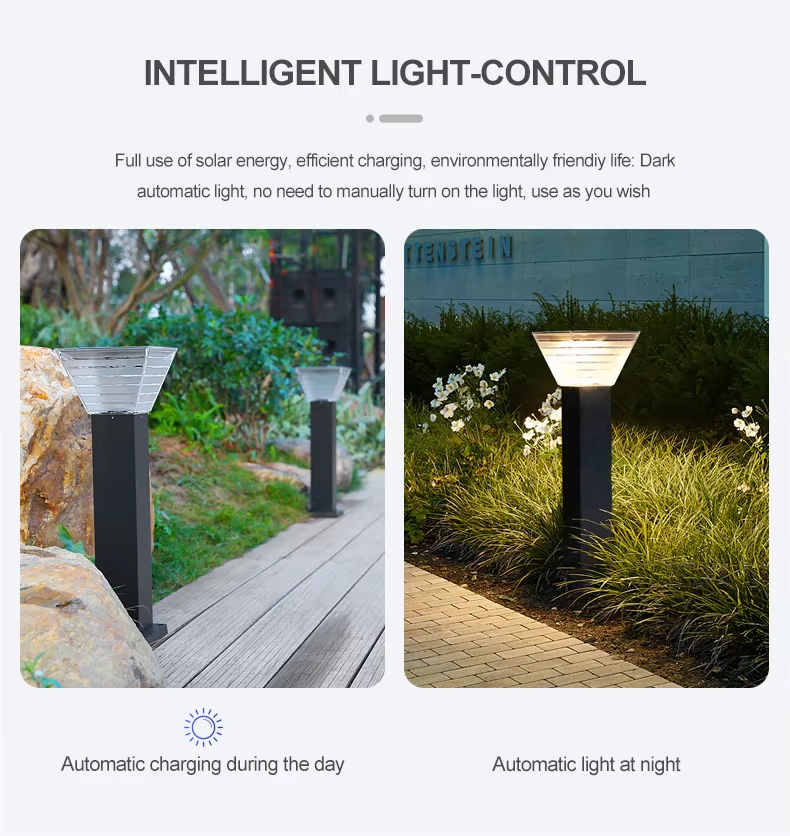 Smart Light Control, Dual Color Temperature 3000K/6000K, Solar Garden Lights, Garden Lawn Courtyard Pathway Lights