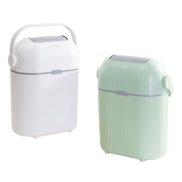 Creative Shake Lid Anti-smell Household Toilet Bedroom Plastic Seal Handle Diaper Waste Paper Storage Bin