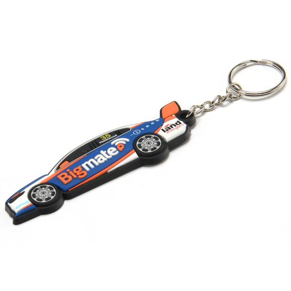 Custom Designed 2D Flat Soft Touch PVC Rubber Keychain, Custom Promotional Business Advertising Gift