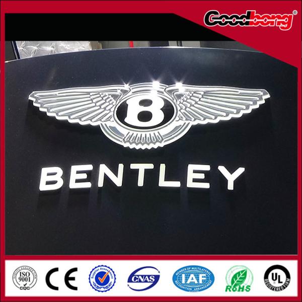 4D chromed thermoformed  LED Illuminated auto logo sign