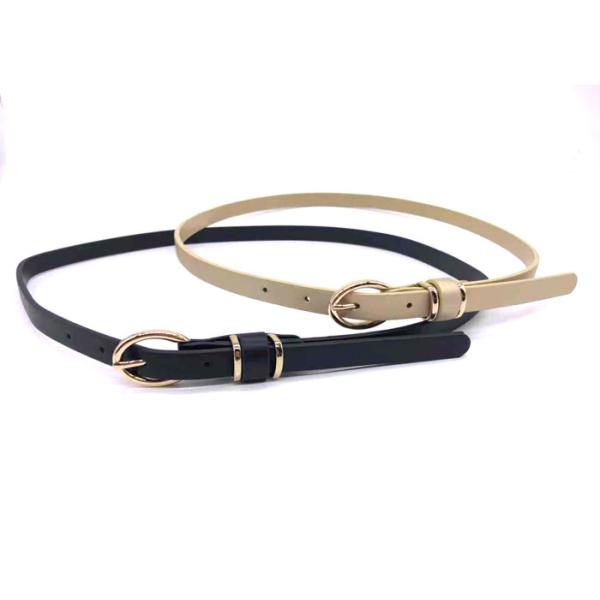 Alloy Buckle Women Skinny 1.5cm PU Casual Dress Belt