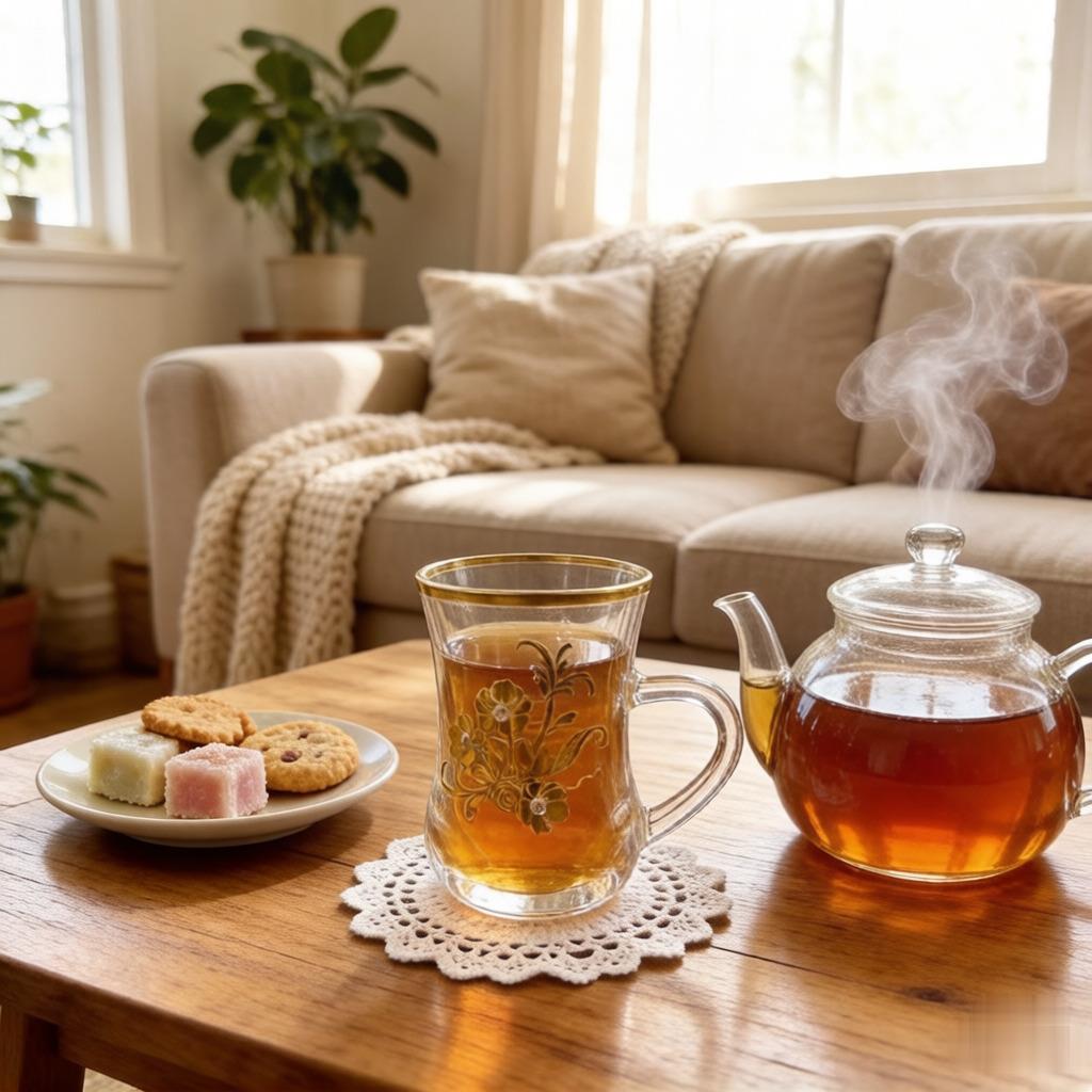 Glass Tea Cups Set 6pcs Turkish Cups Lead-free Crystal Glass Stylish Clear Design Ideal for Restaurants Cafes and Tea Houses