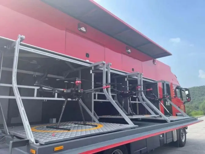 Isuzu Hino HOWO Uav Drone Emergency Support Vehicle Fixed Wing Uav Transportation Truck