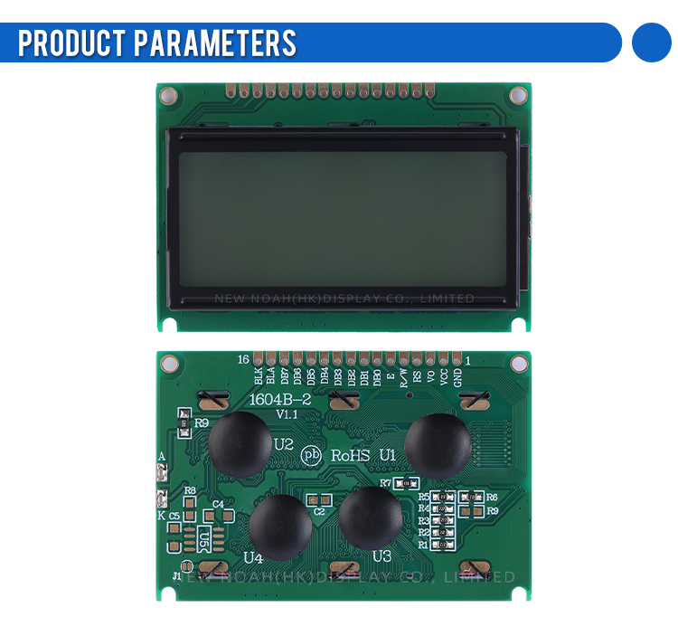 Cyrillic Gray Film 1604B-2 Character Display Screen 04*16 ST7066U LCD Module Support Customization