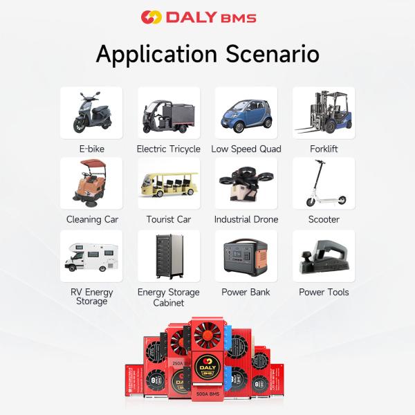 12V/48V/60V/72V Lithium BMS 3S-32S Battery Management System 20A/100a/250A Lifepo4