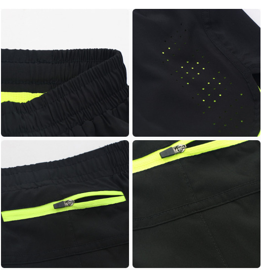 шорты атлетической одежды быстрых сухих людей сопротивления носки черные выровнянные идущие