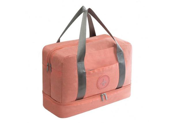 Oxford Cooler Tote Bags Insulated Lunch Tote Dark Blue Orange
