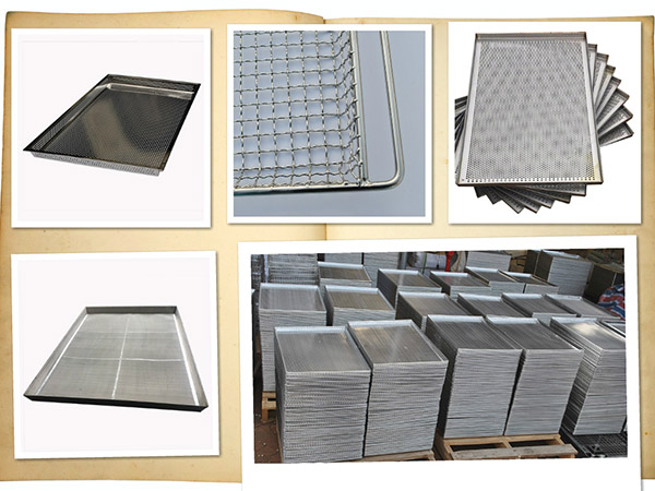 304 GRADE FDA Stainless Steel Mesh Tray For Food