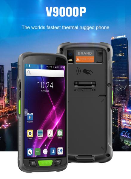Handheld Computer JZIOT V9000P IP67 Android 9.0 PDA 5.5 Touch Screen 2D Barcode Scanner
