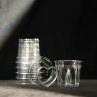 4OZ Copo PS de plástico transparente Copo PS em forma de coração com logotipo personalizado
