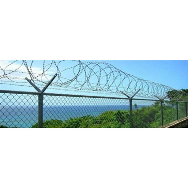 Commercial PVC Coated Chain Link Fence Fabric For School Sports Fence
